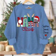 Lofaris Merry Christmas Nana Claus Grandma Custom Sweatshirt