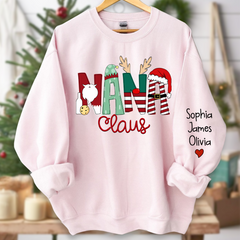 Lofaris Merry Christmas Nana Claus Grandma Custom Sweatshirt