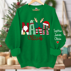 Lofaris Merry Christmas Nana Claus Grandma Custom Sweatshirt
