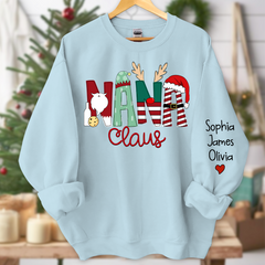 Lofaris Merry Christmas Nana Claus Grandma Custom Sweatshirt
