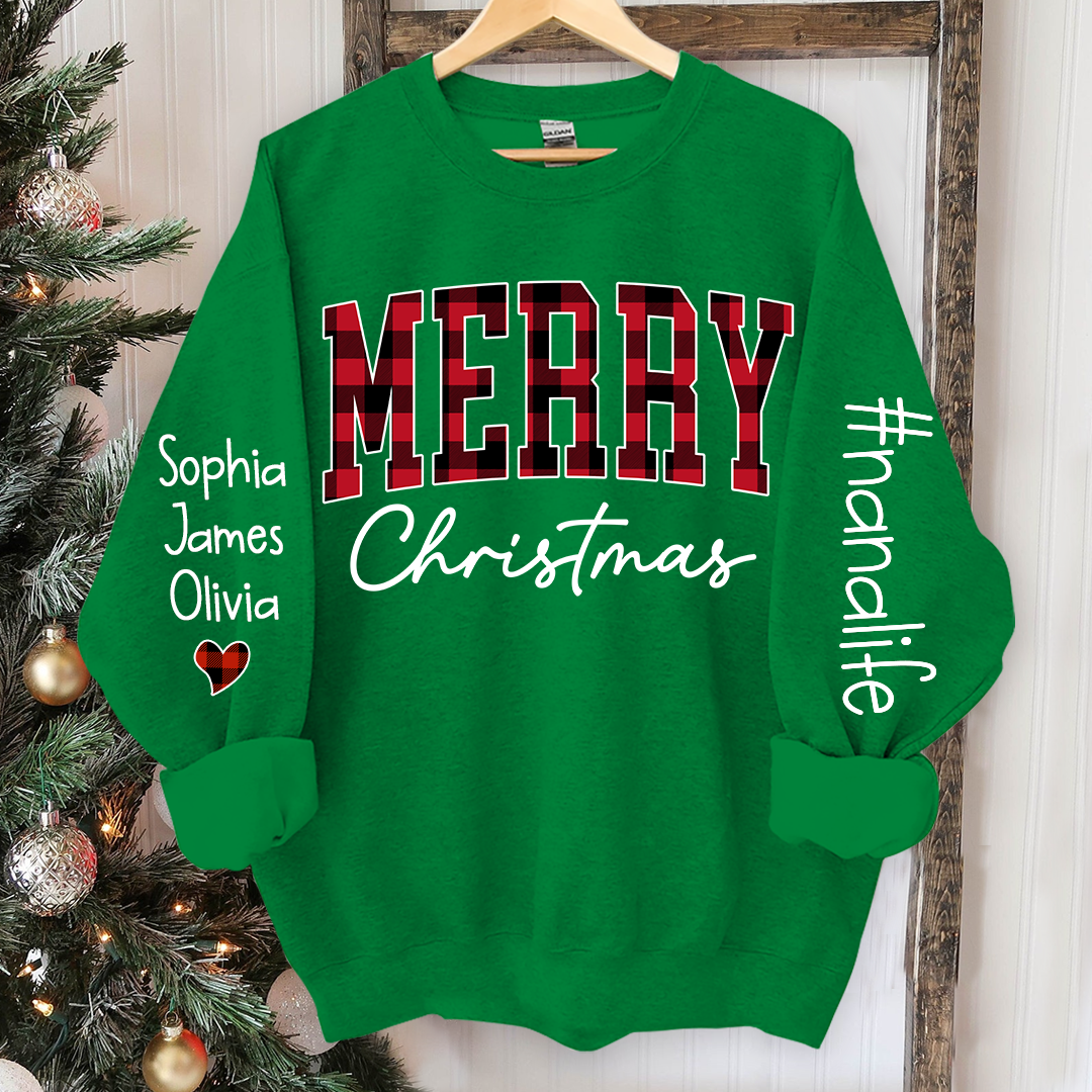 Lofaris Merry Christmas Nanalfie Caro Sweatshirt with Grandkids