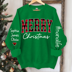 Lofaris Merry Christmas Nanalfie Caro Sweatshirt with Grandkids