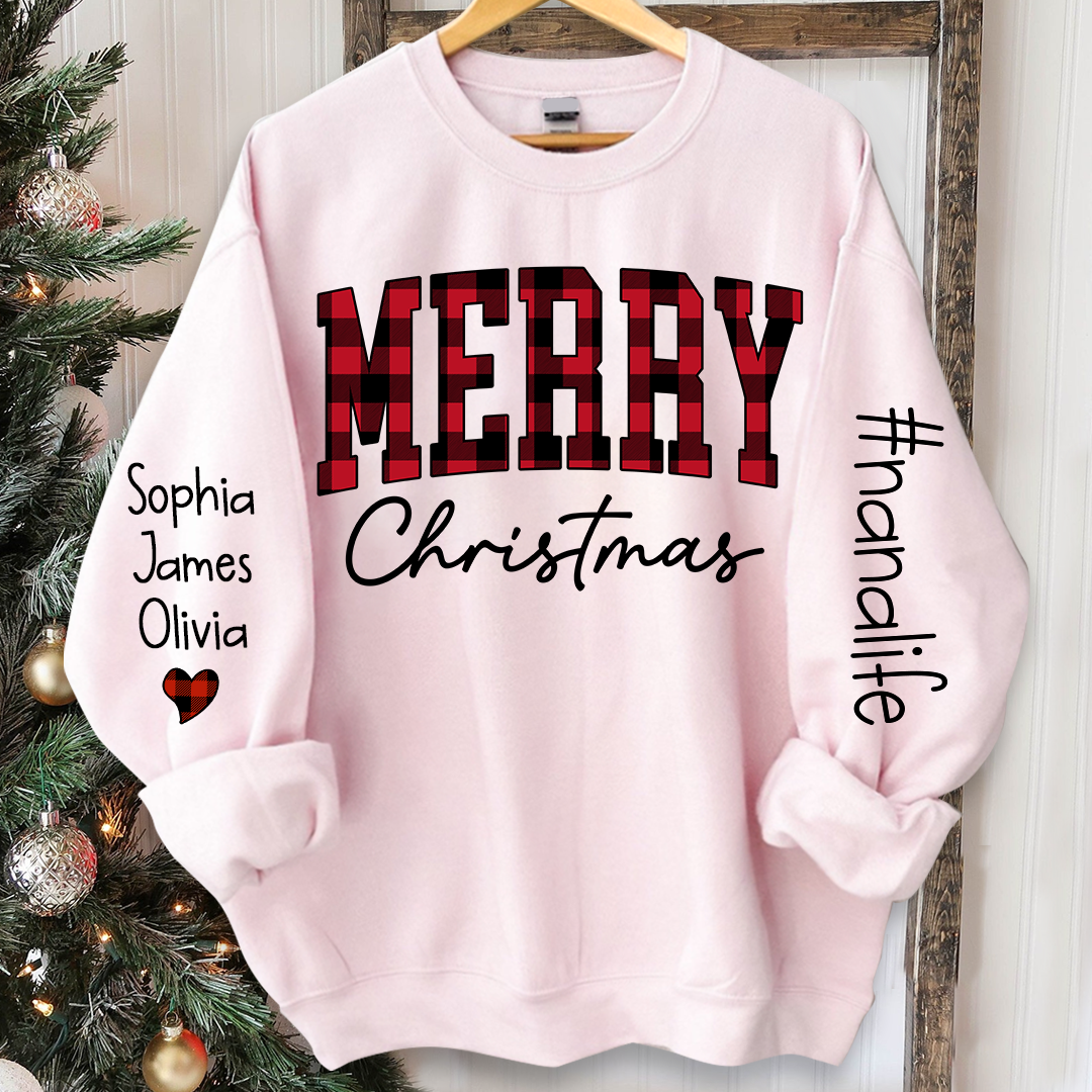 Lofaris Merry Christmas Nanalfie Caro Sweatshirt with Grandkids