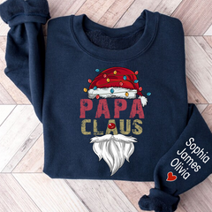 Lofaris Merry Christmas Papa Claus Custom Name Sweatshirt