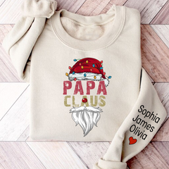 Lofaris Merry Christmas Papa Claus Custom Name Sweatshirt