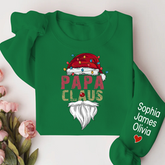 Lofaris Merry Christmas Papa Claus Custom Name Sweatshirt