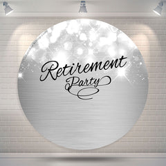 Lofaris Metal Texture Glitter Bokeh Circle Retirement Backdrop