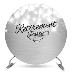 Lofaris Metal Texture Glitter Bokeh Circle Retirement Backdrop