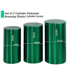 Lofaris Metallic Green Stretchy Spandex Fitted Cylinder Cover