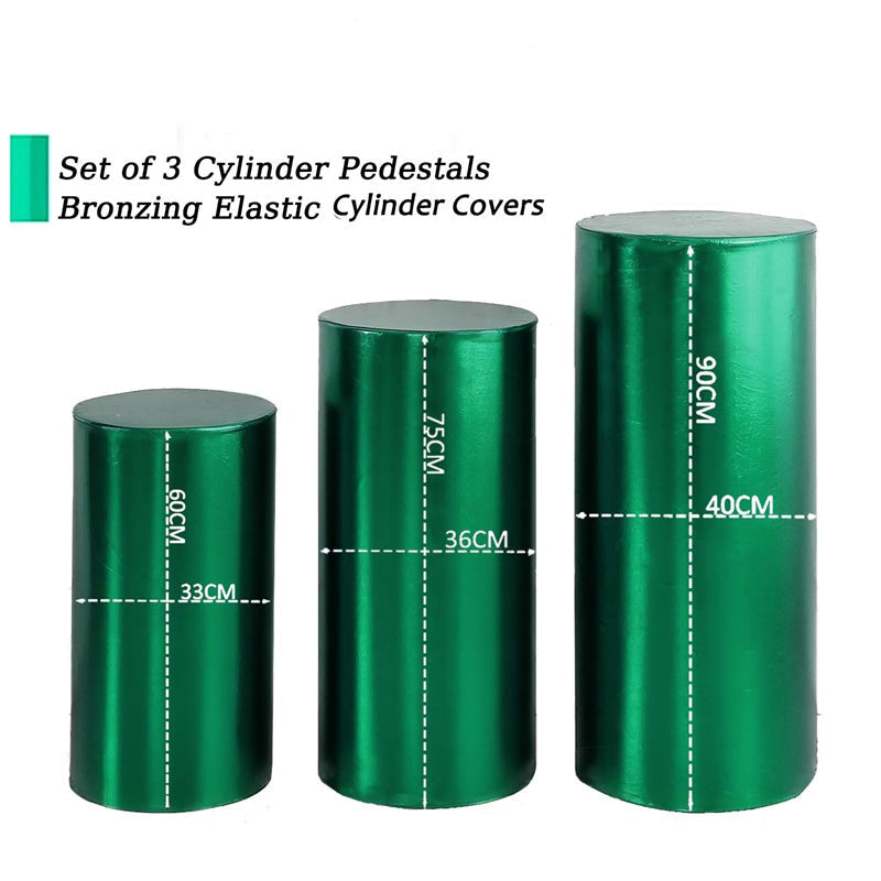 Lofaris Metallic Green Stretchy Spandex Fitted Cylinder Cover