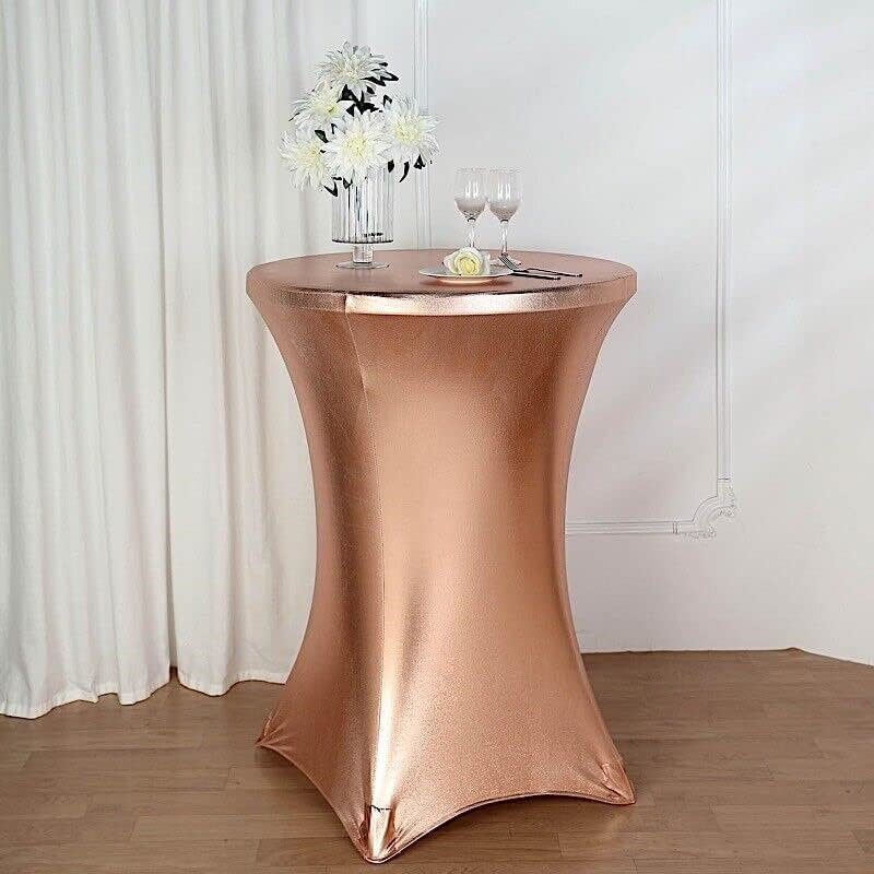 Lofaris Metallic Silver Spandex Highboy Cocktail Table Cover