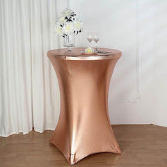 Lofaris Metallic Silver Spandex Highboy Cocktail Table Cover