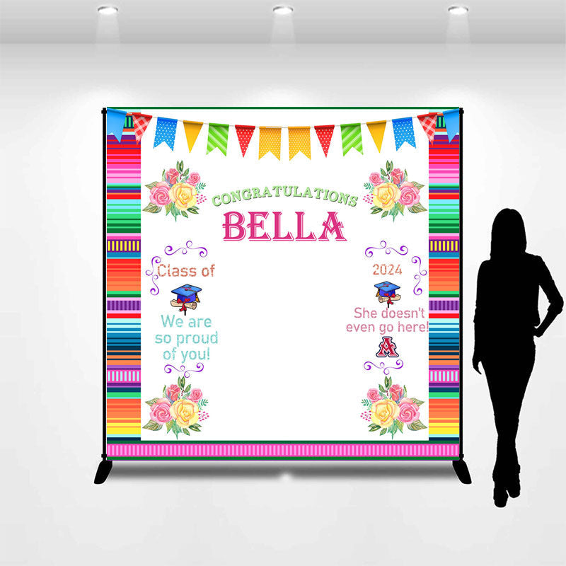 Lofaris Mexican Fiesta Graduation Party Custom Backdrop