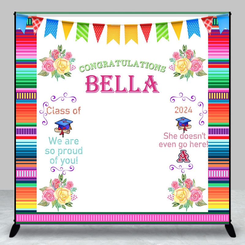 Lofaris Mexican Fiesta Graduation Party Custom Backdrop
