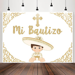 Lofaris Mi Bautizo Mexican Style Baptism Backdrop For Boys