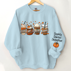 Lofaris Personalized Legend Wife Mom Grandma and Kids Fall Coffee CTH01 Sweatshirt
