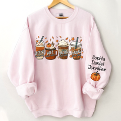 Lofaris Personalized Legend Wife Mom Grandma and Kids Fall Coffee CTH01 Sweatshirt