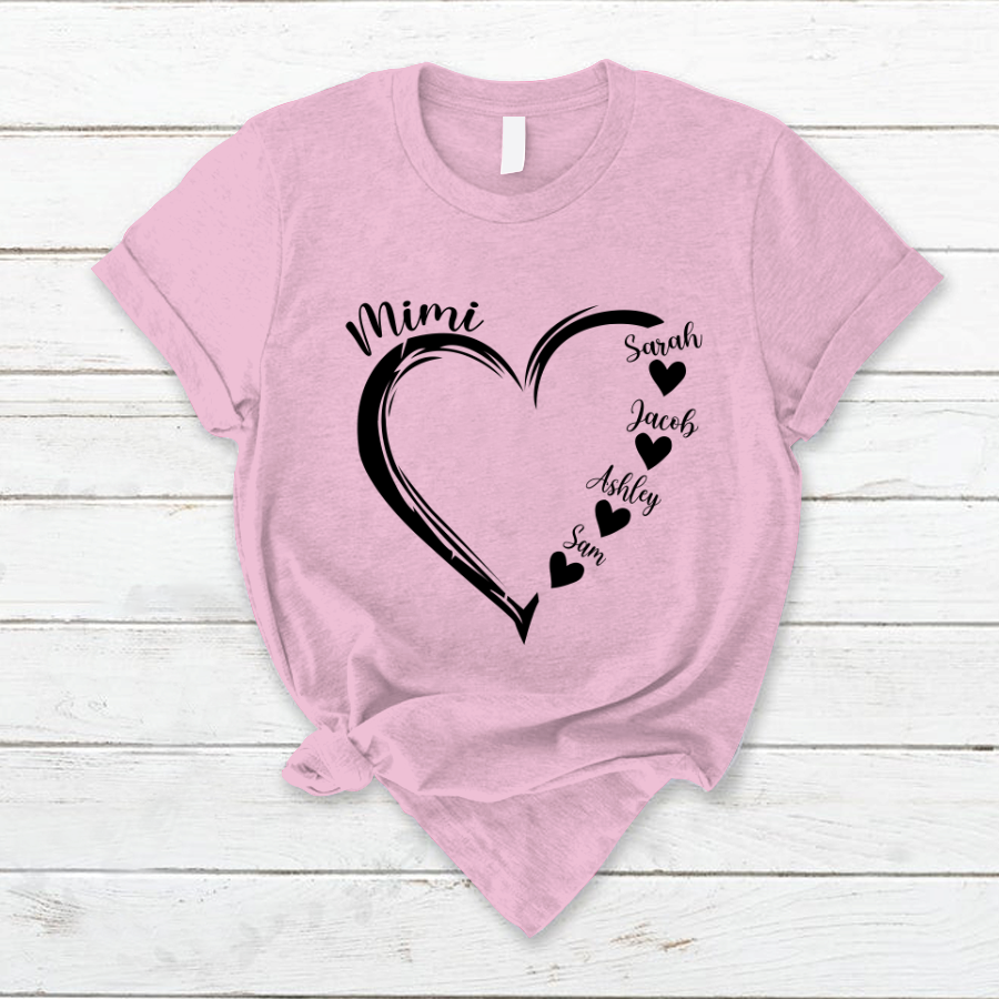 Lofaris Mimi And Grandkids Gifts T-Shirt For Mothers Day
