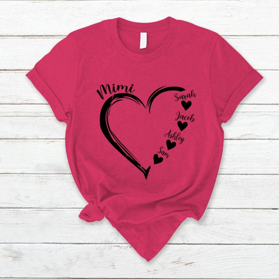 Lofaris Mimi And Grandkids Gifts T-Shirt For Mothers Day