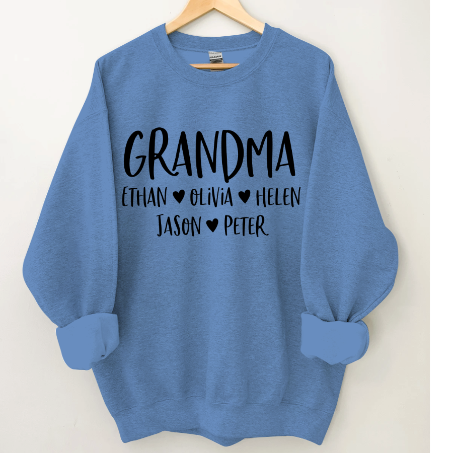 Lofaris Mimi And Kids Name Heart Personalized Sweatshirt