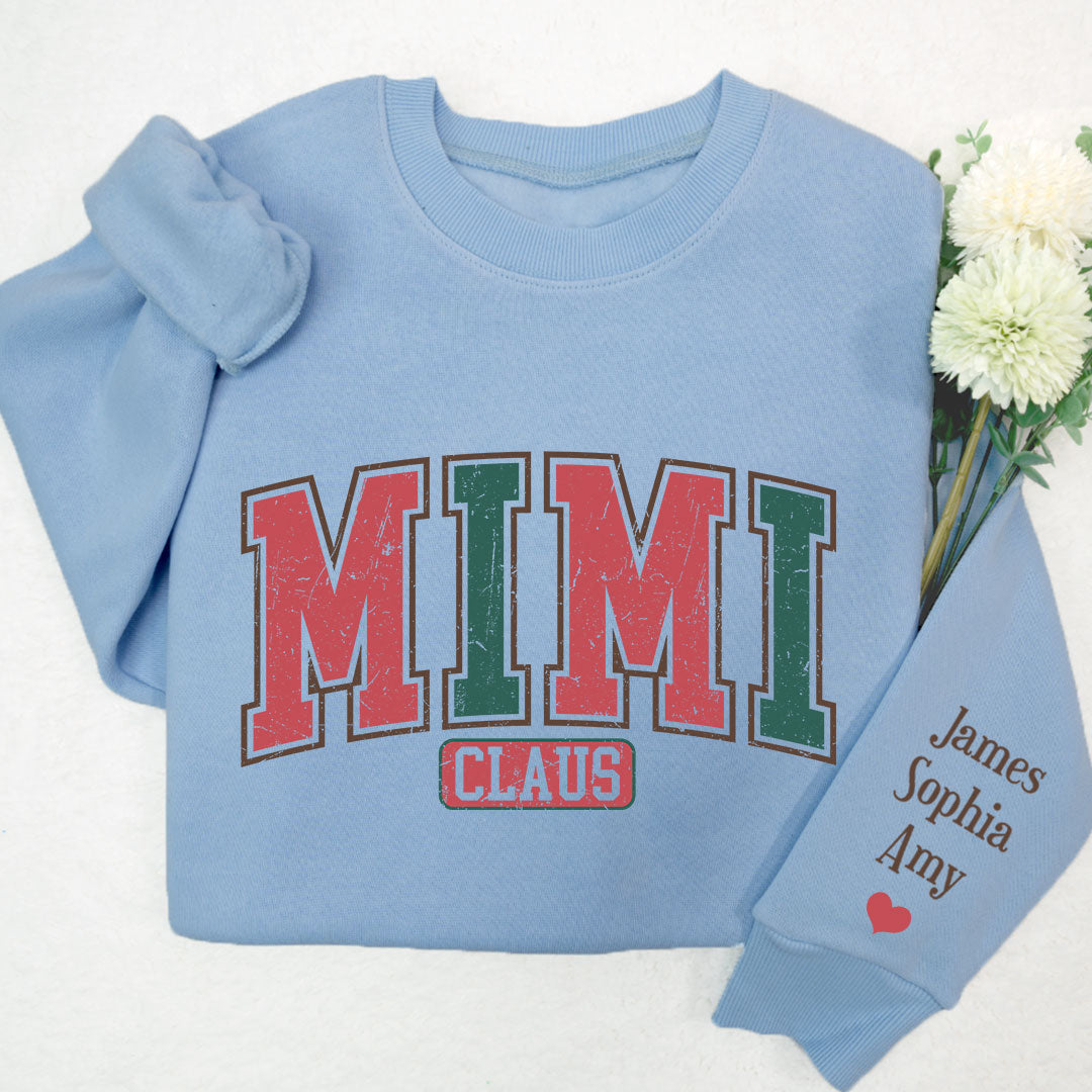 Lofaris Mimi Claus And Grandkids Christmas Custom Sweatshirt