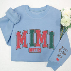 Lofaris Mimi Claus And Grandkids Christmas Custom Sweatshirt
