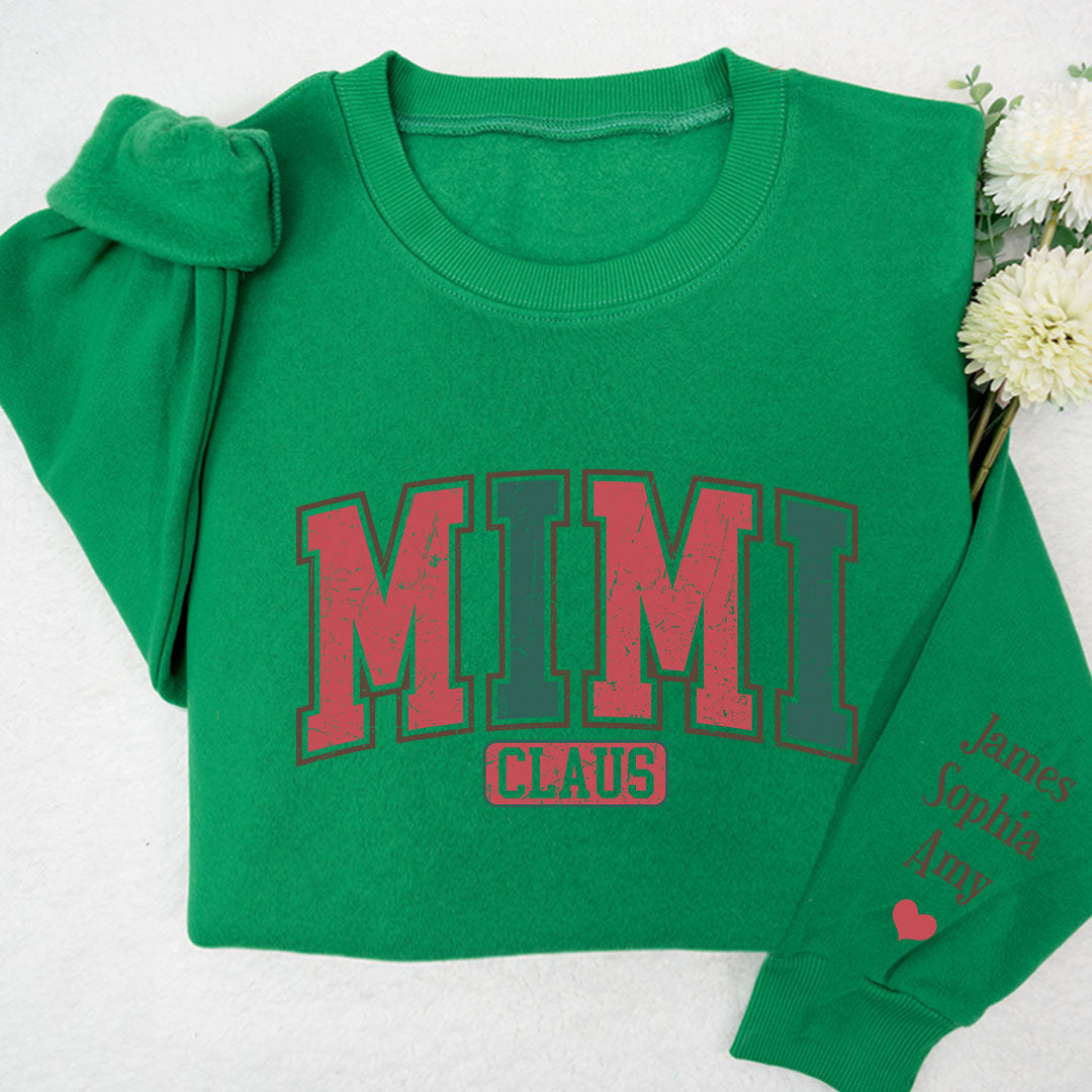 Lofaris Mimi Claus And Grandkids Christmas Custom Sweatshirt