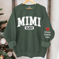 Lofaris Personalized Mimi Claus Christmas Custom And Kids Grandma Gift TH Sweatshirt