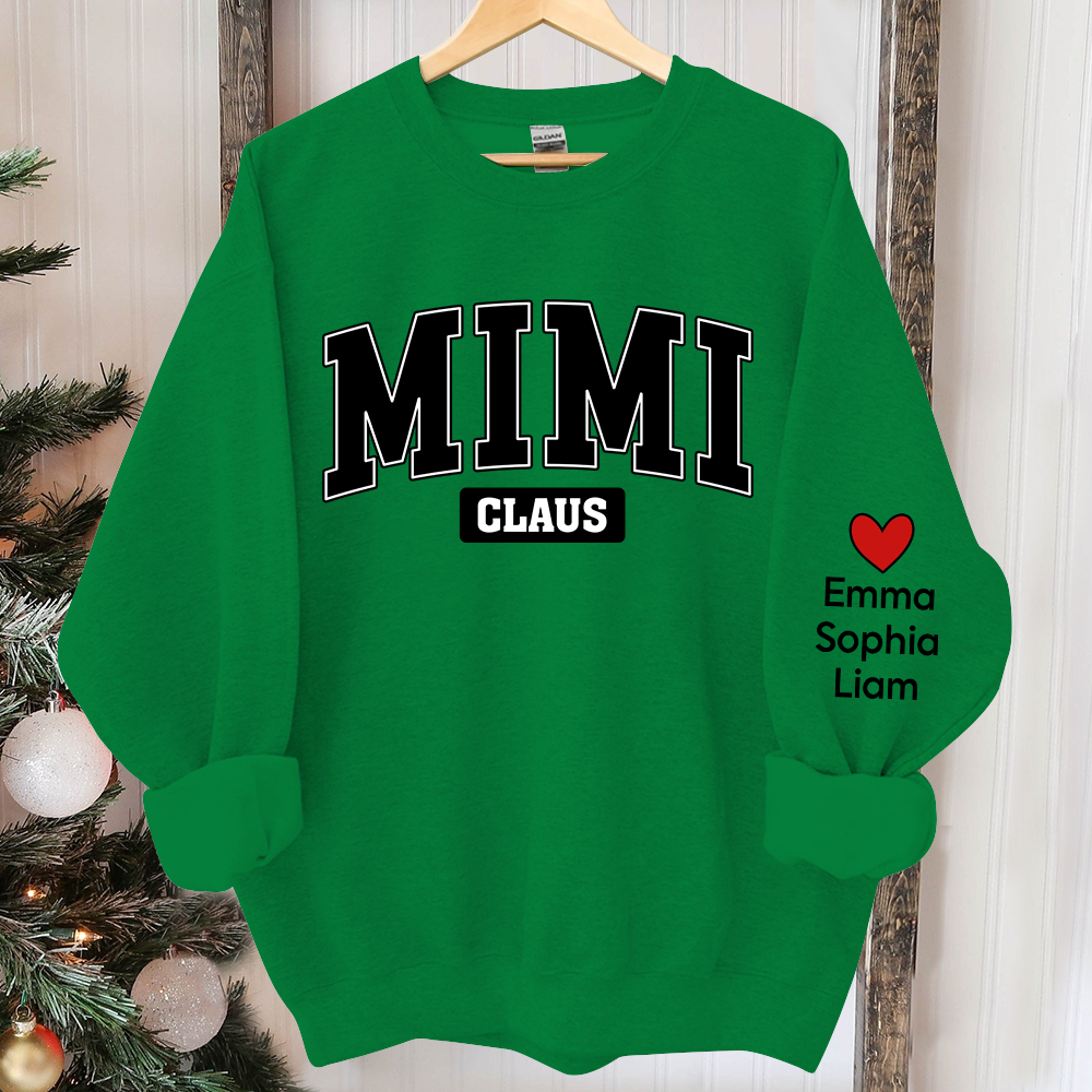Lofaris Personalized Mimi Claus Christmas Custom And Kids Grandma Gift TH Sweatshirt