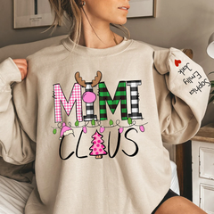 Lofaris Mimi Claus Christmas With Grandkids Custom Sweatshirt