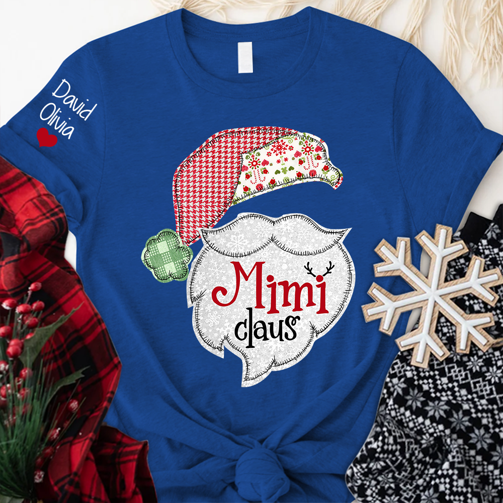 Lofaris Mimi Claus Christmas With Grandkids Custom T-Shirt