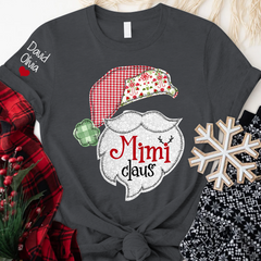 Lofaris Mimi Claus Christmas With Grandkids Custom T-Shirt