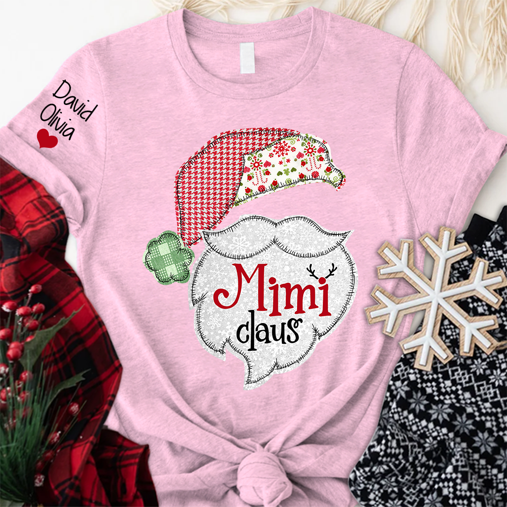 Lofaris Mimi Claus Christmas With Grandkids Custom T-Shirt