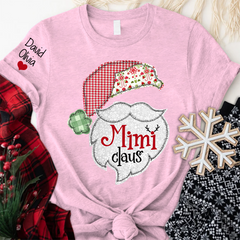 Lofaris Mimi Claus Christmas With Grandkids Custom T-Shirt