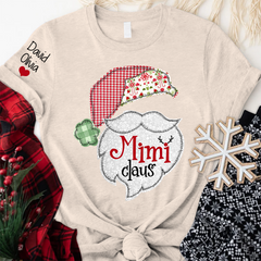 Lofaris Mimi Claus Christmas With Grandkids Custom T-Shirt
