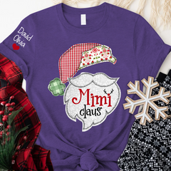 Lofaris Mimi Claus Christmas With Grandkids Custom T-Shirt