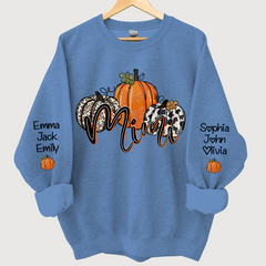 Lofaris Personalized Mimi Grandma Pumpkins Autumn And Grandkids CL01 Sweatshirt