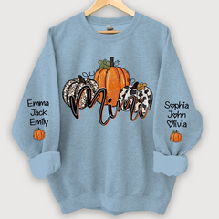 Lofaris Personalized Mimi Grandma Pumpkins Autumn And Grandkids CL01 Sweatshirt