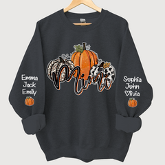 Lofaris Personalized Mimi Grandma Pumpkins Autumn And Grandkids CL01 Sweatshirt