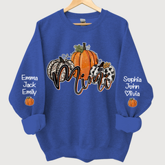 Lofaris Personalized Mimi Grandma Pumpkins Autumn And Grandkids CL01 Sweatshirt