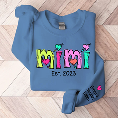 Lofaris Personalized Mimi Sweatshirt Custom Est With Kids Grandma Gift TH