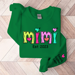 Lofaris Personalized Mimi Sweatshirt Custom Est With Kids Grandma Gift TH