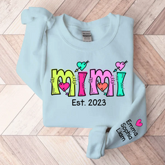 Lofaris Personalized Mimi Sweatshirt Custom Est With Kids Grandma Gift TH
