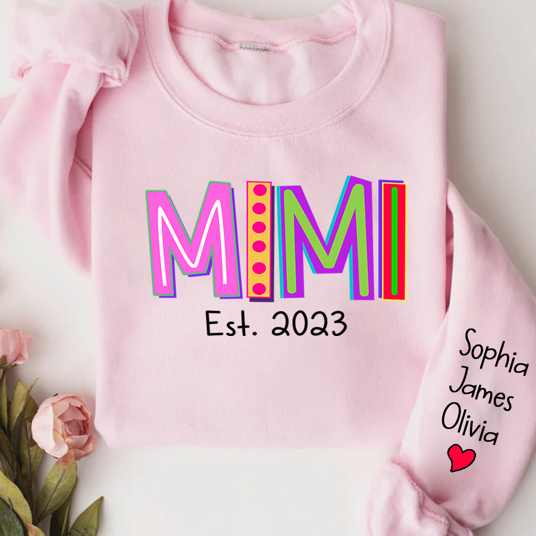 Lofaris Mimi Est Colorful Merry Christmas Custom Sweatshirt
