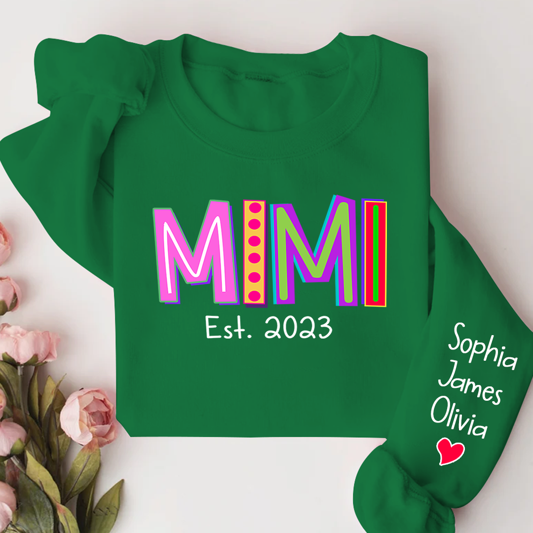Lofaris Mimi Est Colorful Merry Christmas Custom Sweatshirt