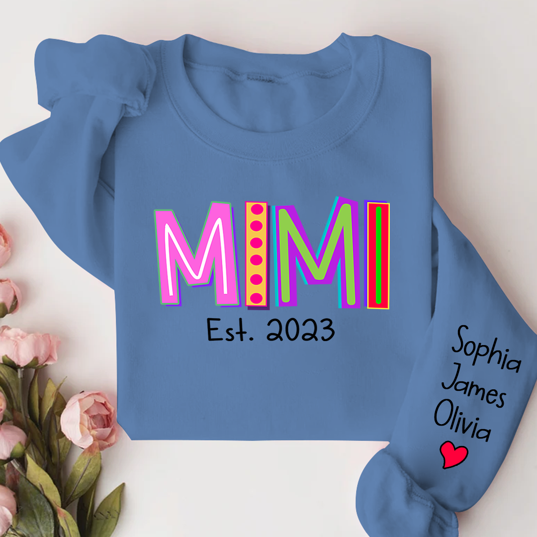 Lofaris Mimi Est Colorful Merry Christmas Custom Sweatshirt