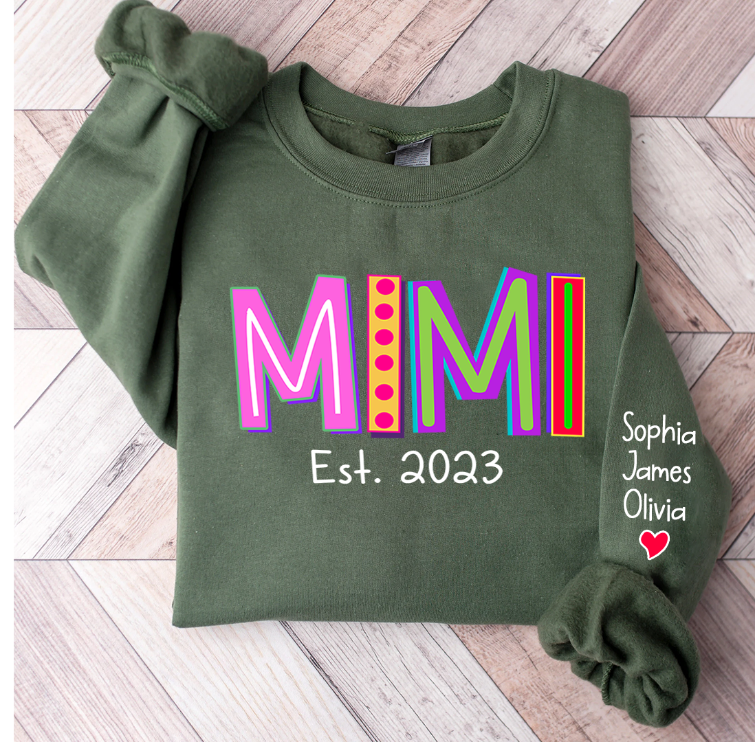 Lofaris Mimi Est Colorful Merry Christmas Custom Sweatshirt