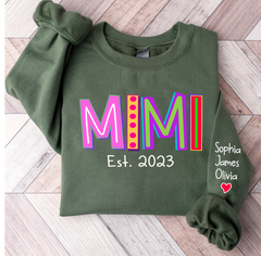 Lofaris Mimi Est Colorful Merry Christmas Custom Sweatshirt