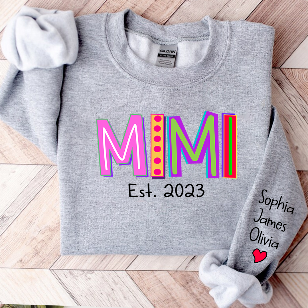 Lofaris Mimi Est Colorful Merry Christmas Custom Sweatshirt