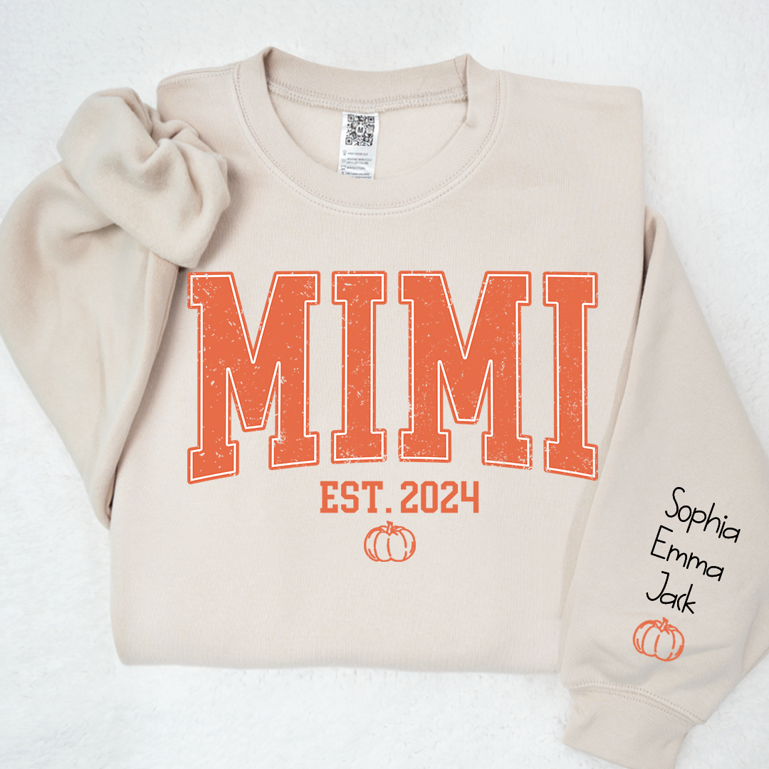 Lofaris Mimi Est Pumpkin Autumn And Kids Custom Sweatshirt